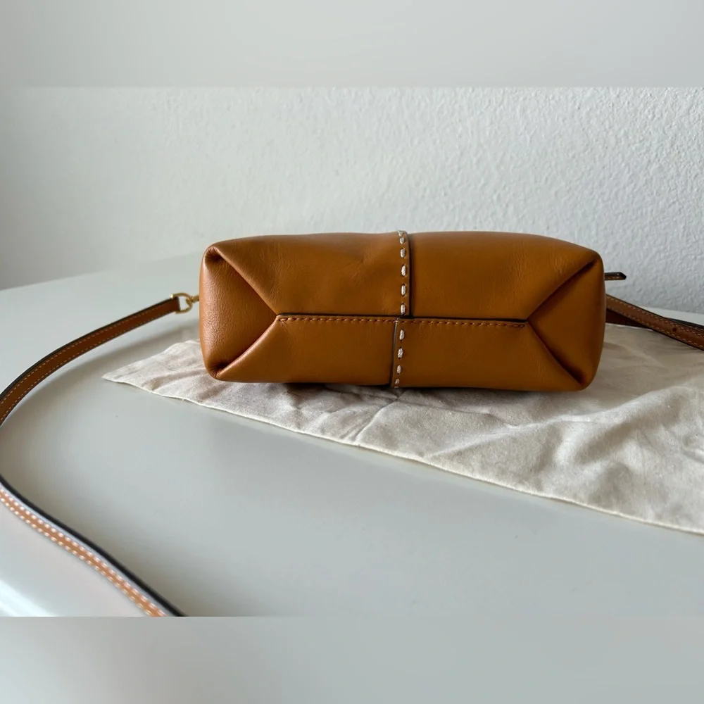 Tory Burch Squash Smooth Leather Mini McGraw Satchel - Picture 9 of 13